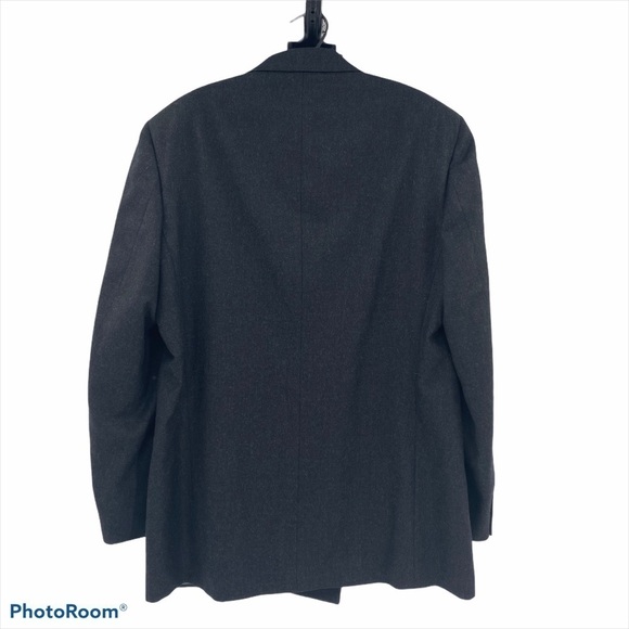 CHRISTIAN DIOR Vintage 80’s Charcoal Gray Wool Blazer Size 44L - Picture 4 of 11